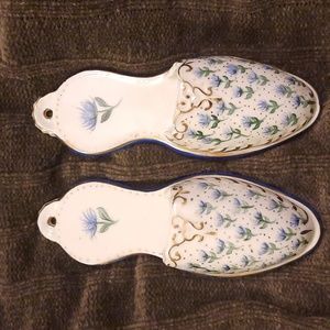 Two Vintage Slipper Wall Pockets